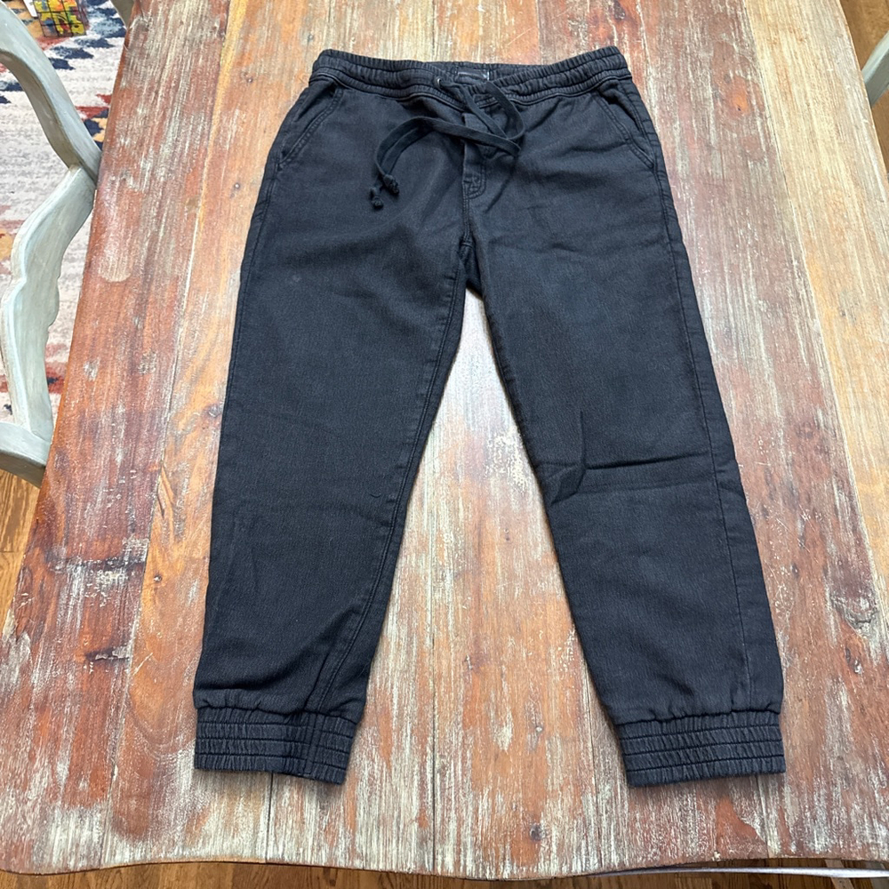 Mother Heather Black Cropped Jogger Pants Size 26